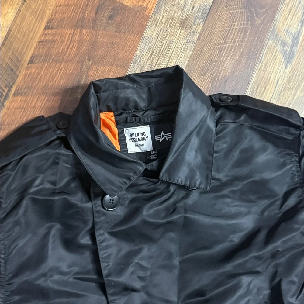 RARE Alpha Industries x Opening Ceremony Nylon Trench Coat - Black